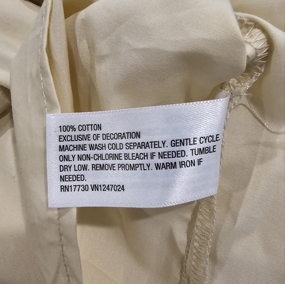 NWT Future Collective Jenny K. Lopez Women's Blouse Shirt Beige/Cream XXL - Picture 4 of 5